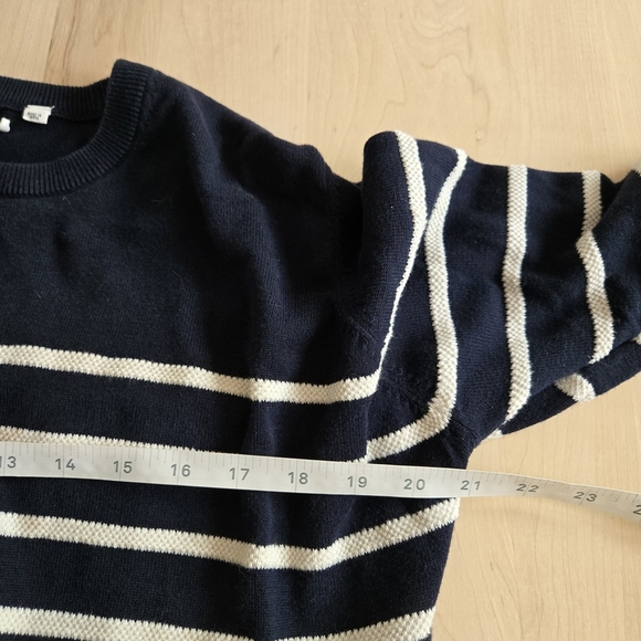 Ben Sherman Men's Navy and White Crewneck Sweater - Picture 6 of 12
